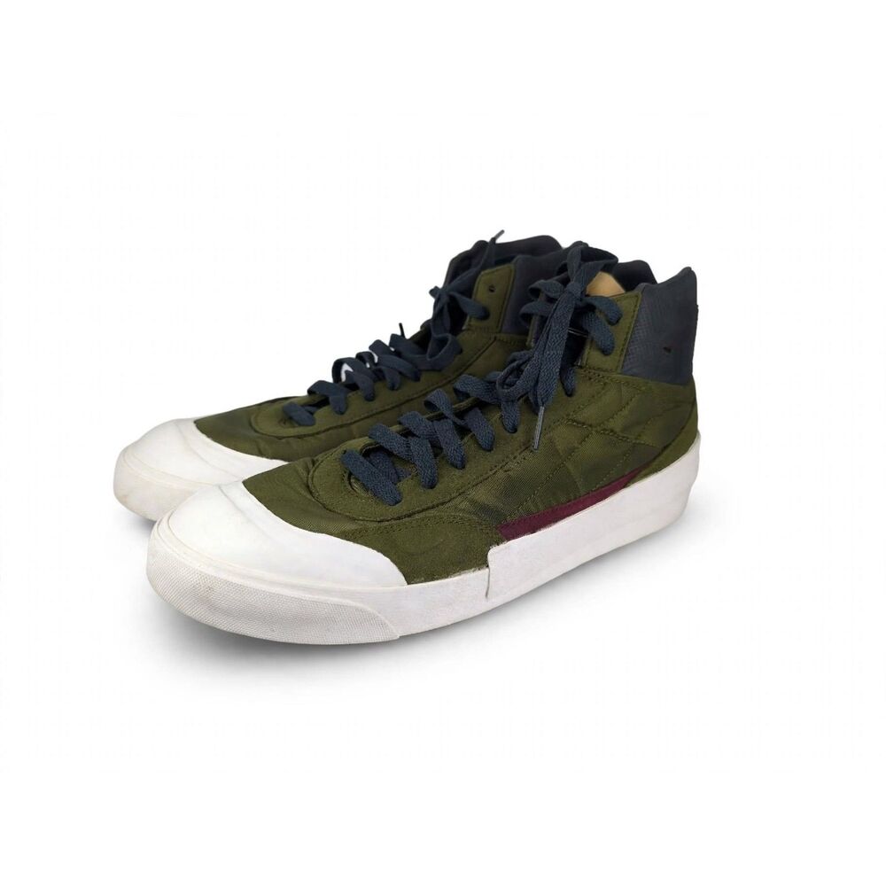 Nike Drop-Type Mid N.354 Legion Green Olive Suede Sneakers Men's Size 12 BQ5190